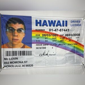 McLovin Banner Tapestry (polyester) 5x3Ft. With 4 Grommets